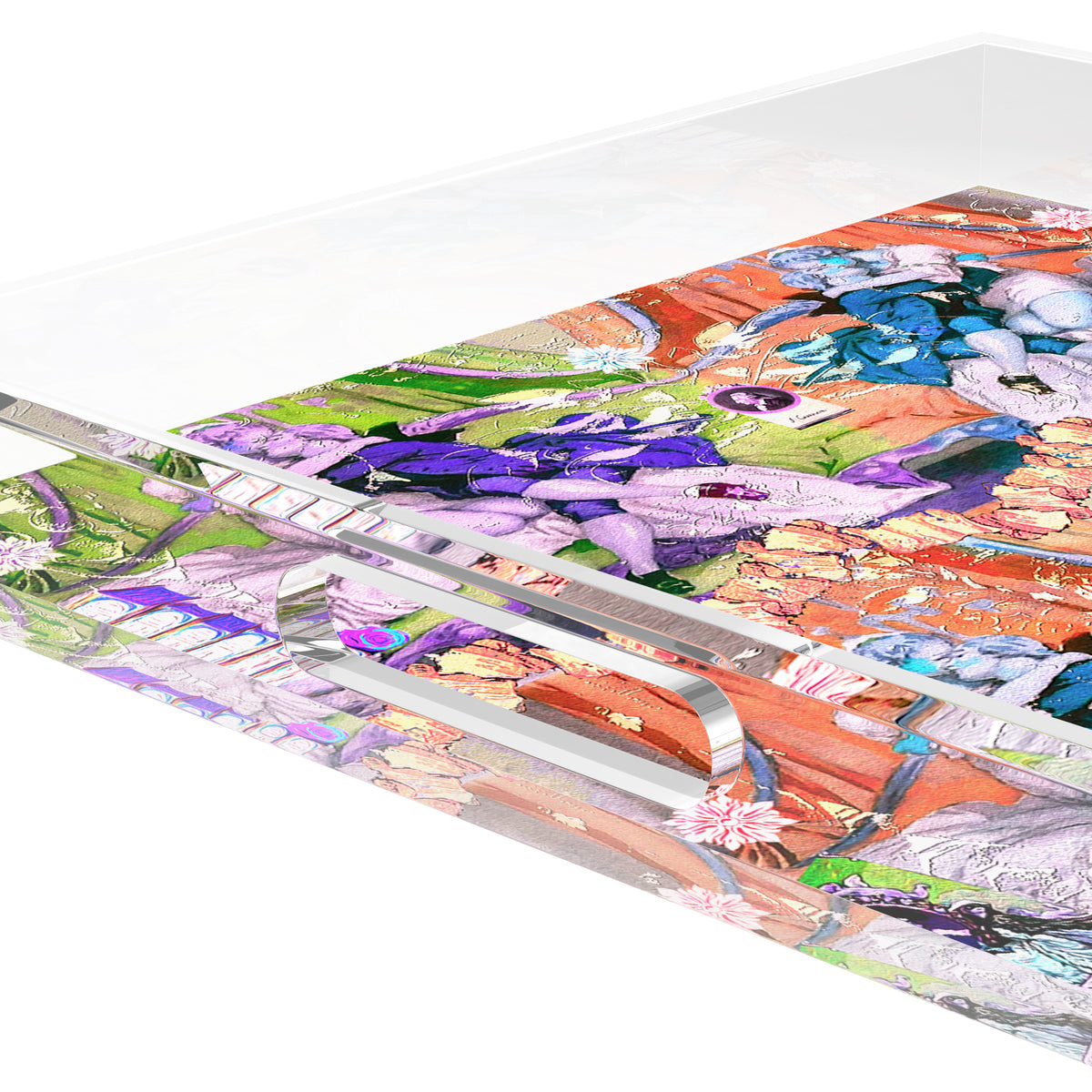 Casanova Chartreuse Acrylic Decorative Tray, 12 x 12 in. by Nicolette Mayer 