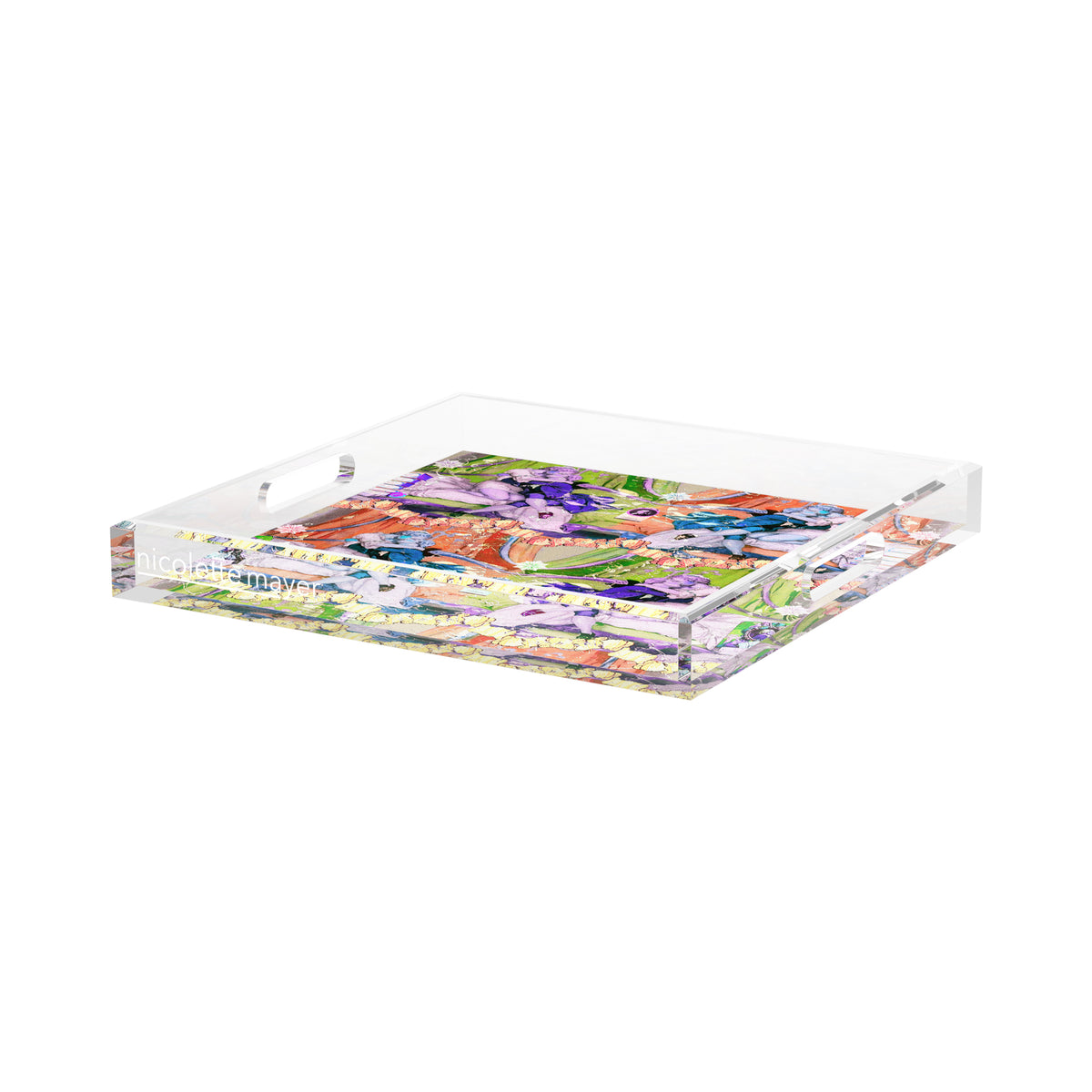 Casanova Chartreuse Acrylic Decorative Tray, 15 x 15 in. by Nicolette Mayer 