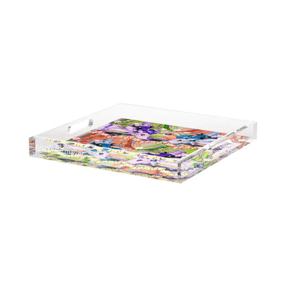 Casanova Chartreuse Acrylic Decorative Tray, 15 x 15 in. by Nicolette Mayer 
