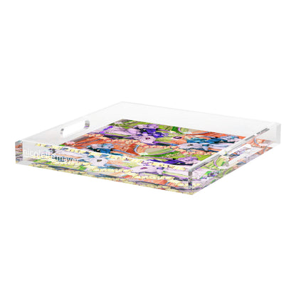Casanova Chartreuse Acrylic Decorative Tray, 18 x 18 in. by Nicolette Mayer 