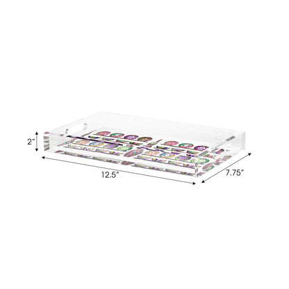 Ceramic Menagerie Acrylic Decorative Tray, 12.5 x 7.75 in. by Nicolette Mayer 