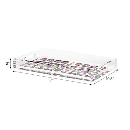 Ceramic Menagerie Acrylic Decorative Tray, 12.5 x 7.75 in. by Nicolette Mayer 