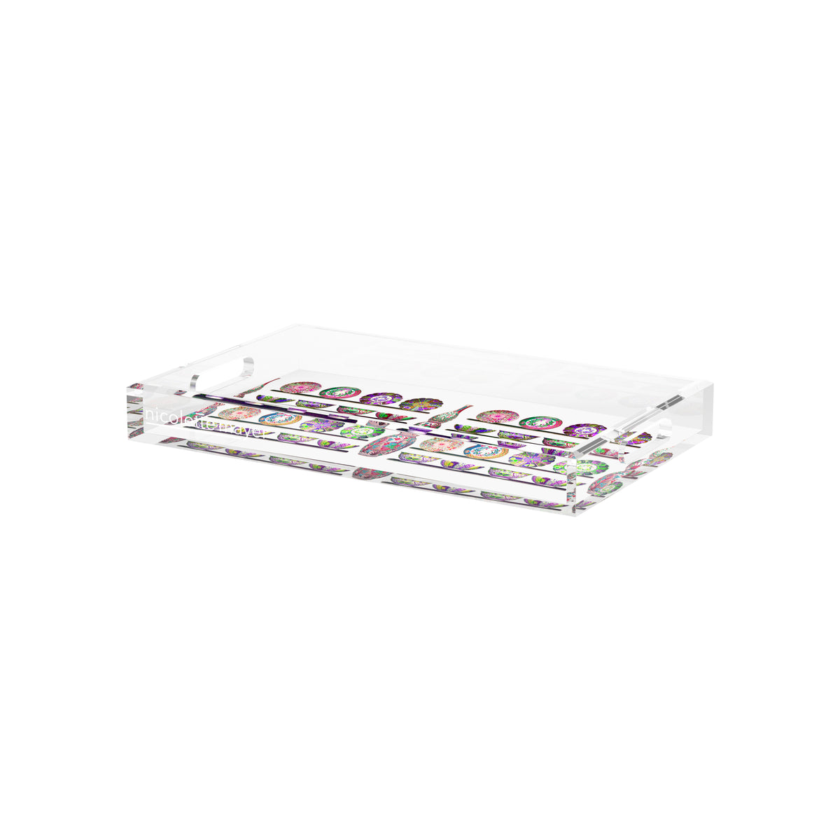 Ceramic Menagerie Acrylic Decorative Tray, 12.5 x 7.75 in. by Nicolette Mayer 