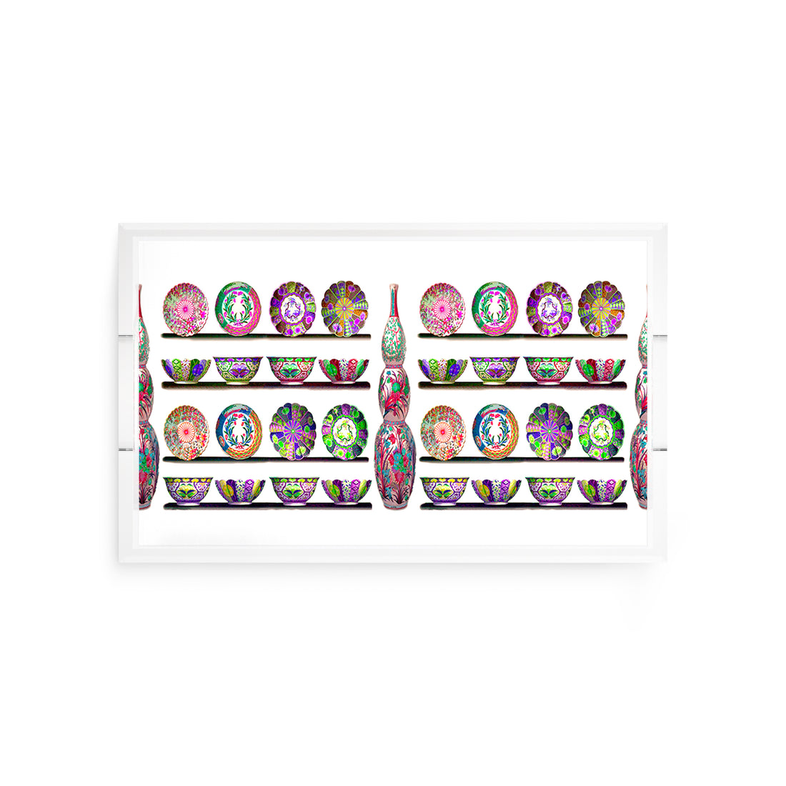 Ceramic Menagerie Acrylic Decorative Tray, 12.5 x 7.75 in. by Nicolette Mayer 