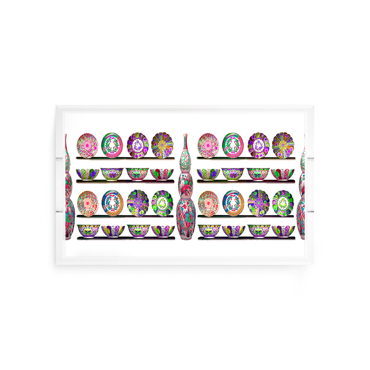 Ceramic Menagerie Acrylic Decorative Tray, 12.5 x 7.75 in. by Nicolette Mayer 