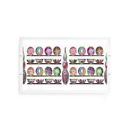 Ceramic Menagerie Acrylic Decorative Tray, 12.5 x 7.75 in. by Nicolette Mayer 