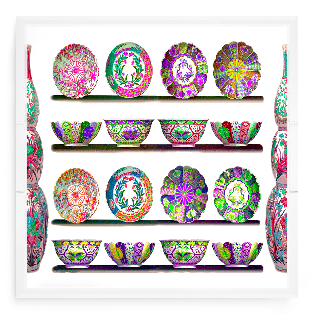 Ceramic Menagerie Acrylic Decorative Tray, 18 x 18 in. by Nicolette Mayer 