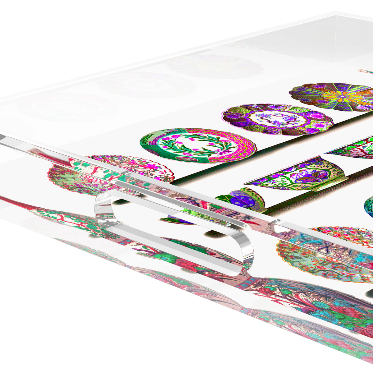 Ceramic Menagerie Acrylic Decorative Tray, 18 x 18 in. by Nicolette Mayer 