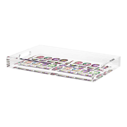 Ceramic Menagerie Acrylic Decorative Tray, 12.5 x 7.75 in. by Nicolette Mayer 
