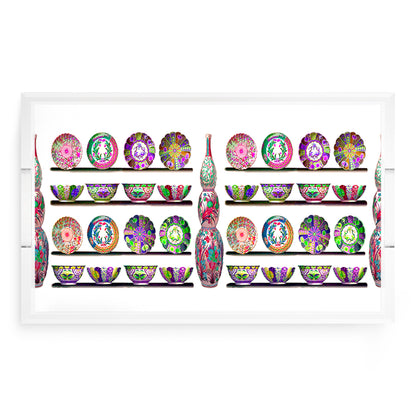 Ceramic Menagerie Acrylic Decorative Tray, 12.5 x 7.75 in. by Nicolette Mayer 