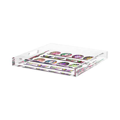 Ceramic Menagerie Acrylic Decorative Tray, 15 x 15 in. by Nicolette Mayer 