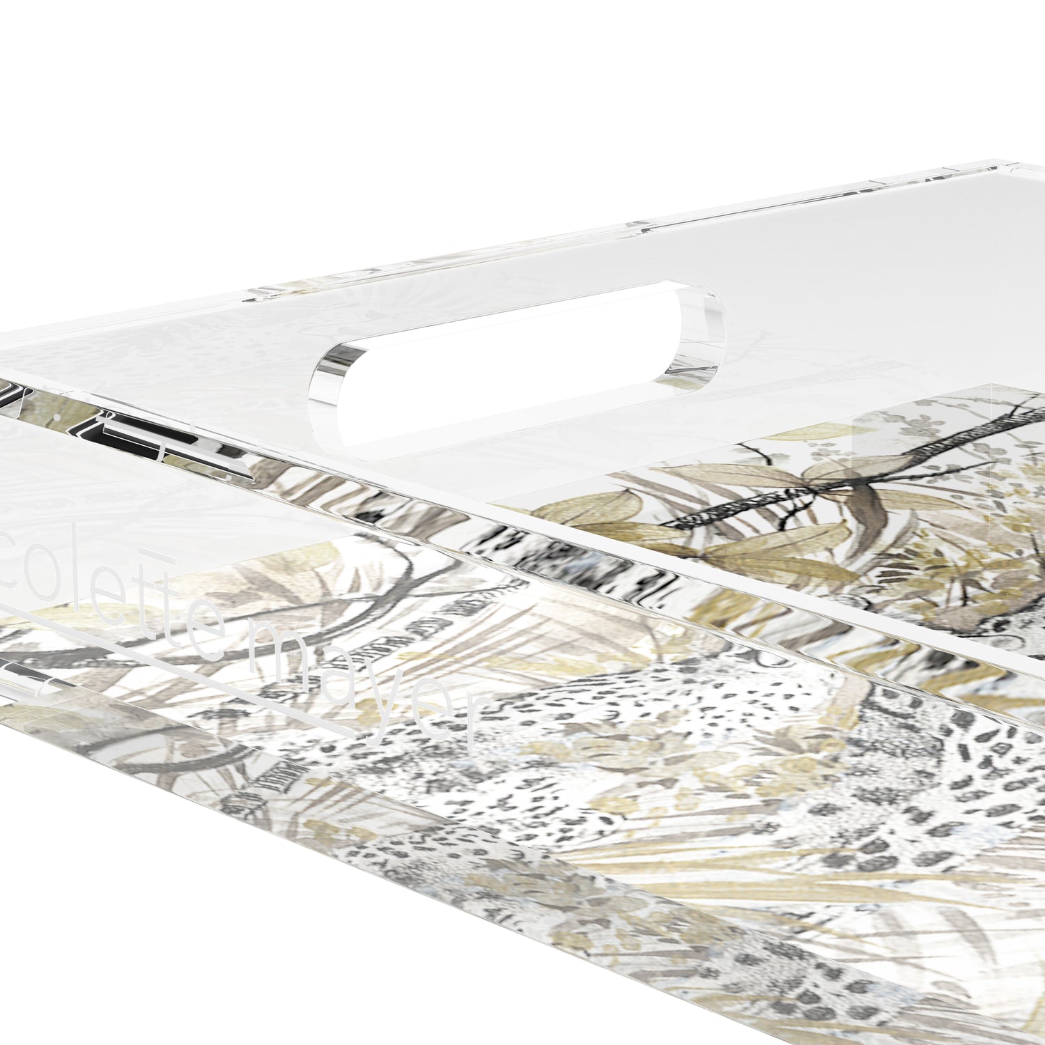 Arcadia Cheetah 12.5X7.75 Acrylic Tray - nicolettemayer.com 
