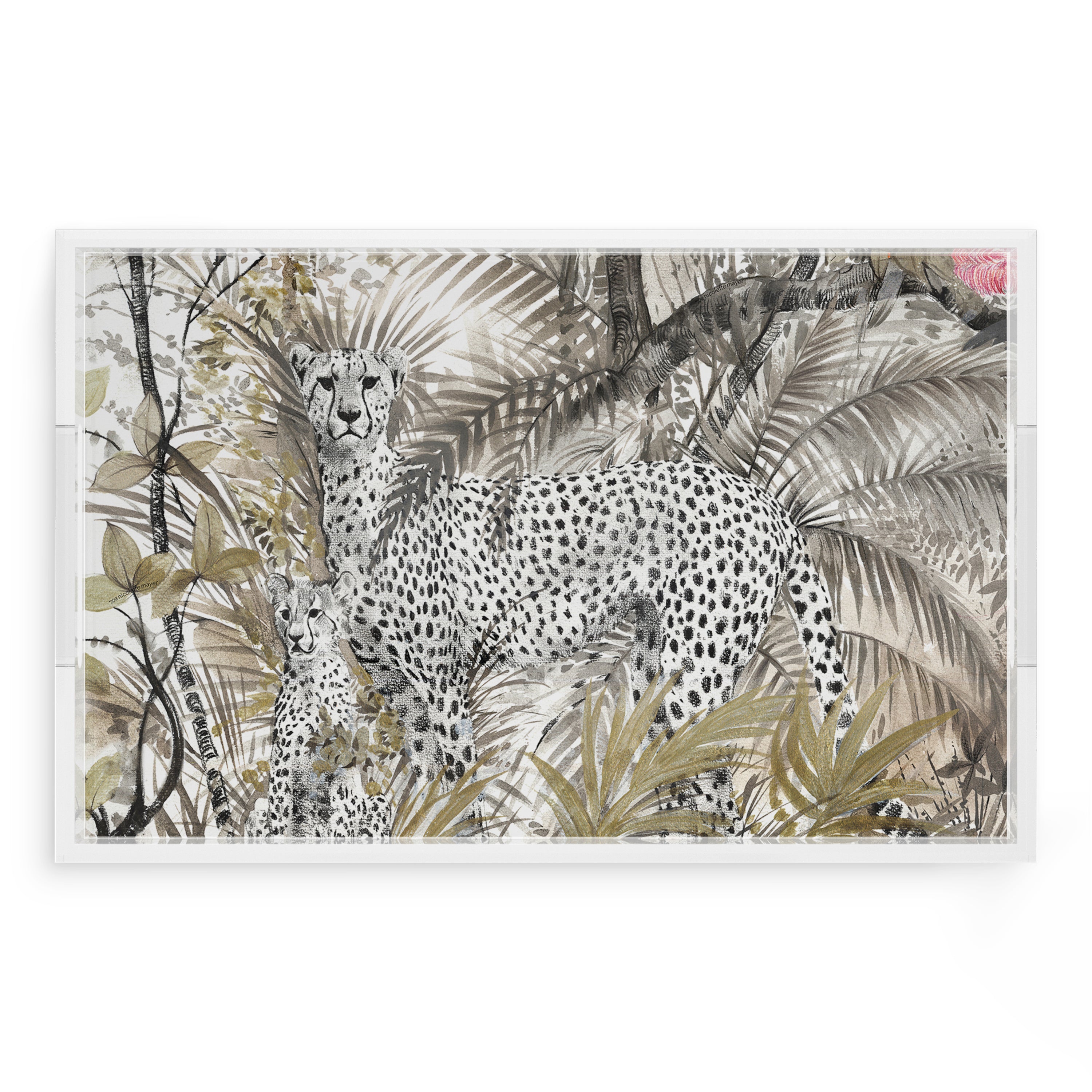 Arcadia Cheetah 22.5X14.5 Acrylic Tray - nicolettemayer.com 

