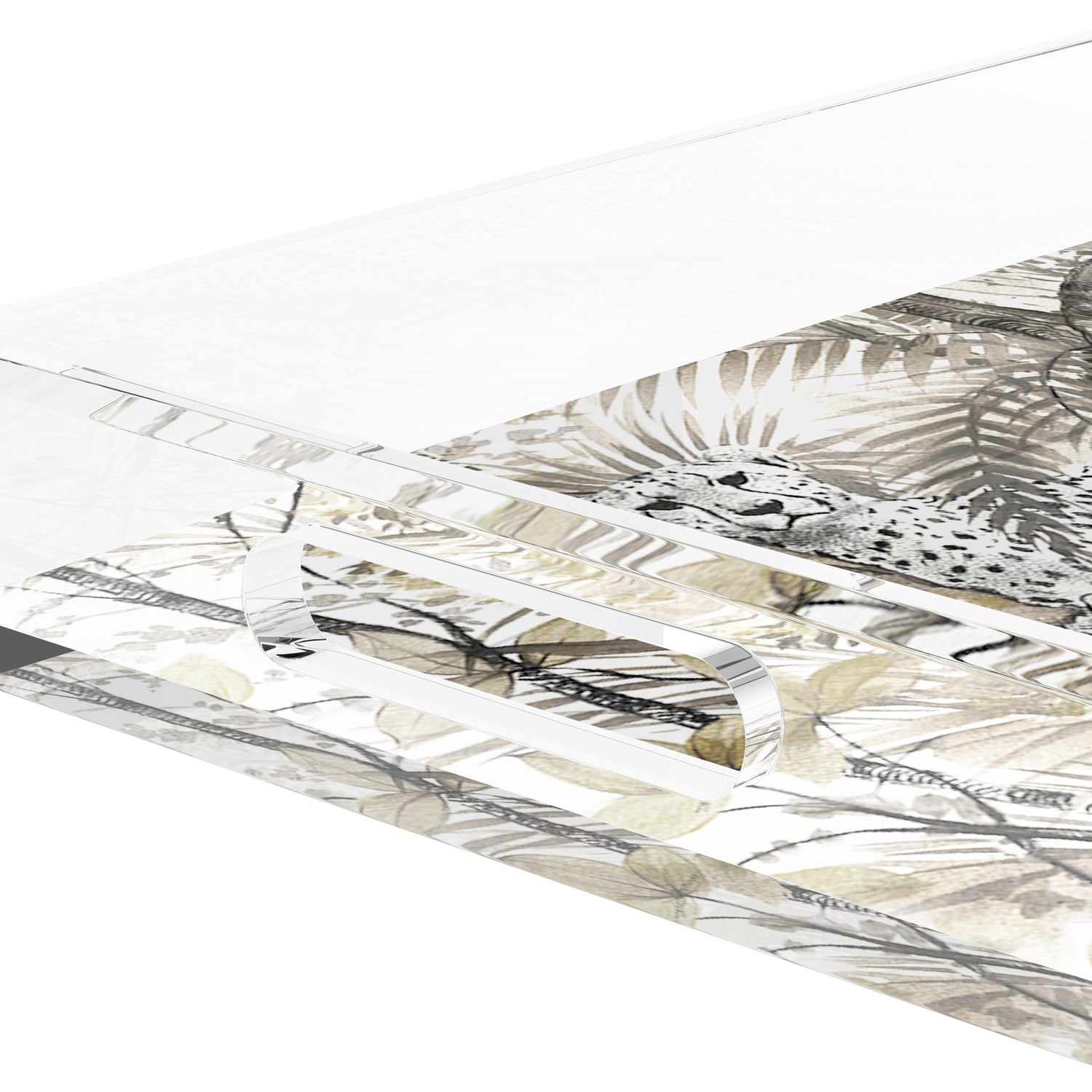 Arcadia Cheetah 22.5X14.5 Acrylic Tray - nicolettemayer.com 
