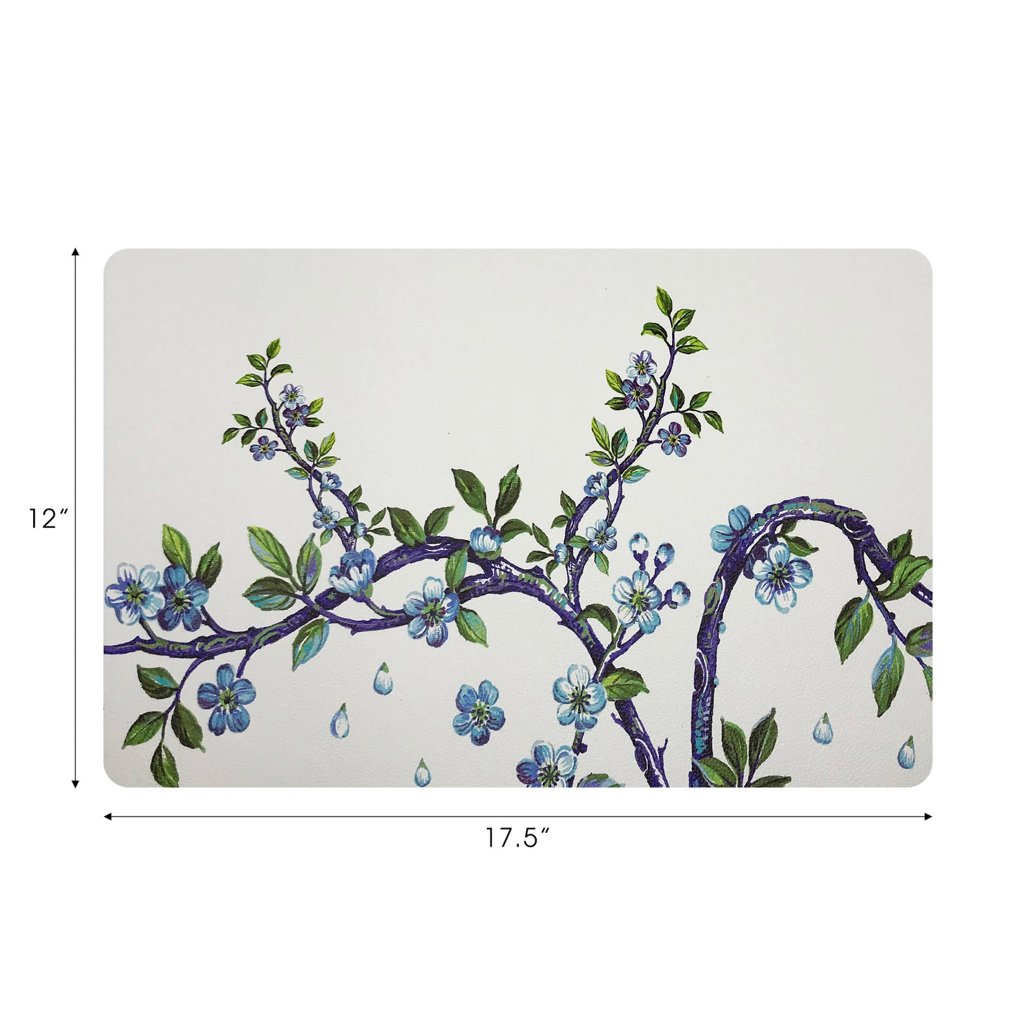 Kirschblüten-Tischsets, rechteckig, 44,5 x 30,5 cm, Kieselsteinmuster