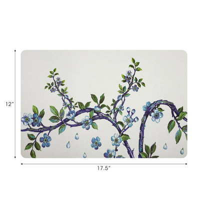 Kirschblüten-Tischsets, rechteckig, 44,5 x 30,5 cm, Kieselsteinmuster