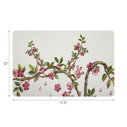 Kirschblüten-Tischsets, rechteckig, 44,5 x 30,5 cm, Kieselsteinmuster