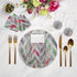 Chevron Holiday 16" Round Pebble Placemats, Set of 4 - nicolettemayer.com
