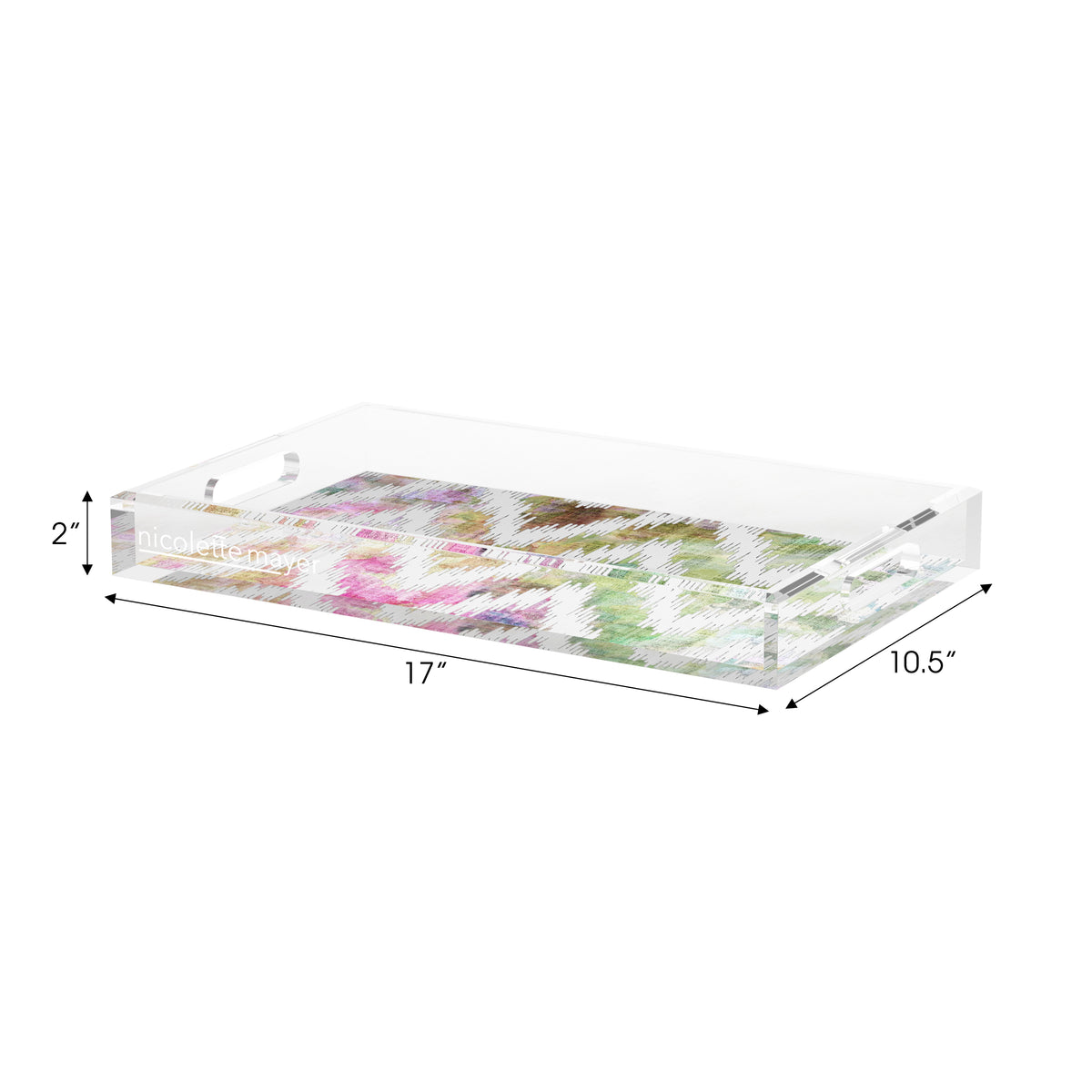 Chevron Richesse Acrylic Decorative Tray, 17 x 10.5 in. by Nicolette Mayer 