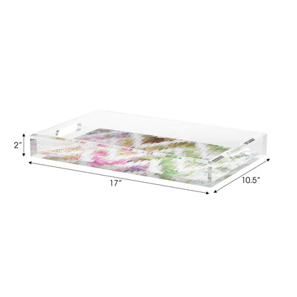Chevron Richesse Acrylic Decorative Tray, 17 x 10.5 in. by Nicolette Mayer 