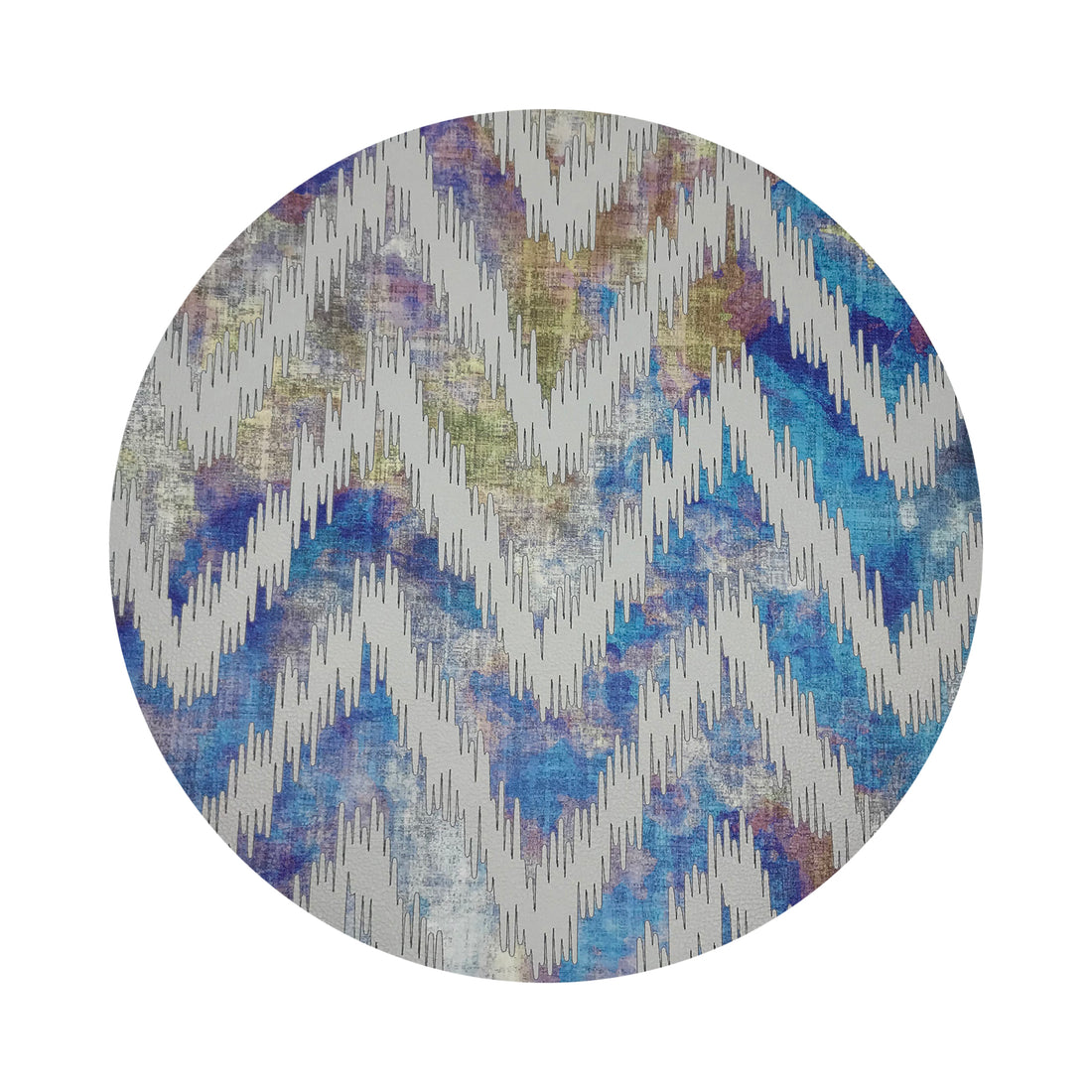 Chevron Coast 16&quot; Round Pebble Placemat, Set Of 4 - nicolettemayer.com