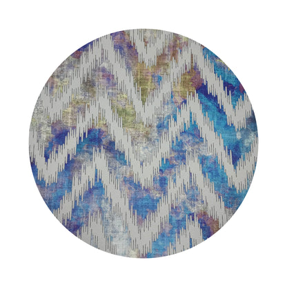 Chevron Coast 16&quot; Round Pebble Placemats, Set of 4 - nicolettemayer.com
