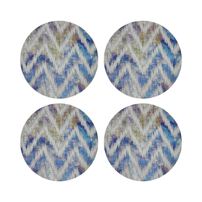 Chevron Coast 16&quot; Round Pebble Placemats, Set of 4 - nicolettemayer.com
