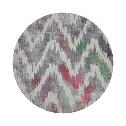 Chevron Holiday 16&quot; Round Pebble Placemats, Set of 4 - nicolettemayer.com
