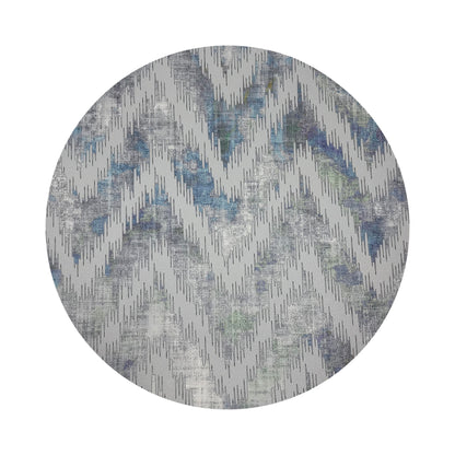Chevron Opulence 16&quot; Round Pebble Placemats, Set of 4 - nicolettemayer.com
