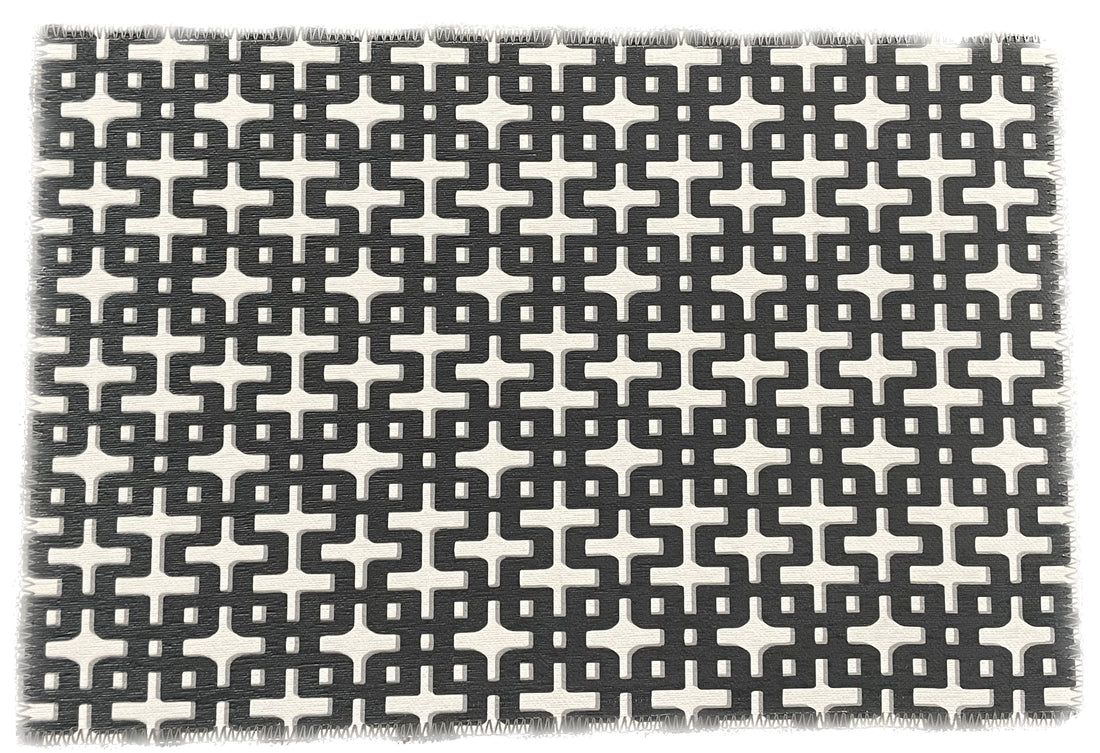 Chiang Mai Black White Chenille Washables Rug