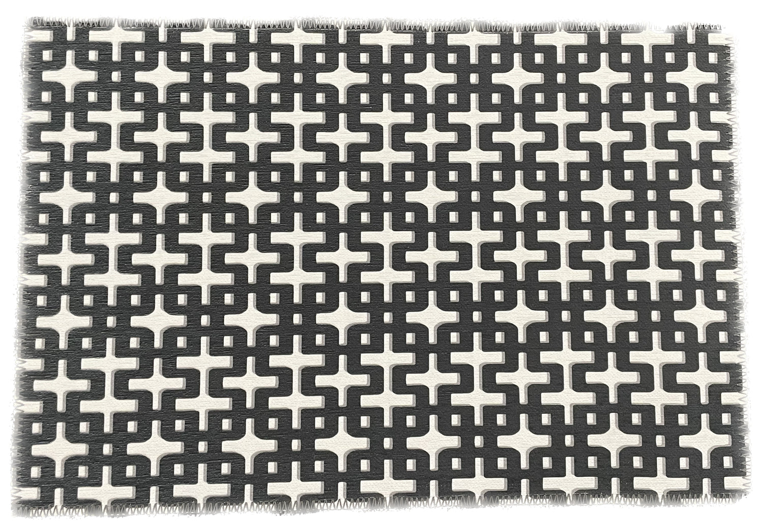 Chiang Mai Black White Chenille Washables Rug