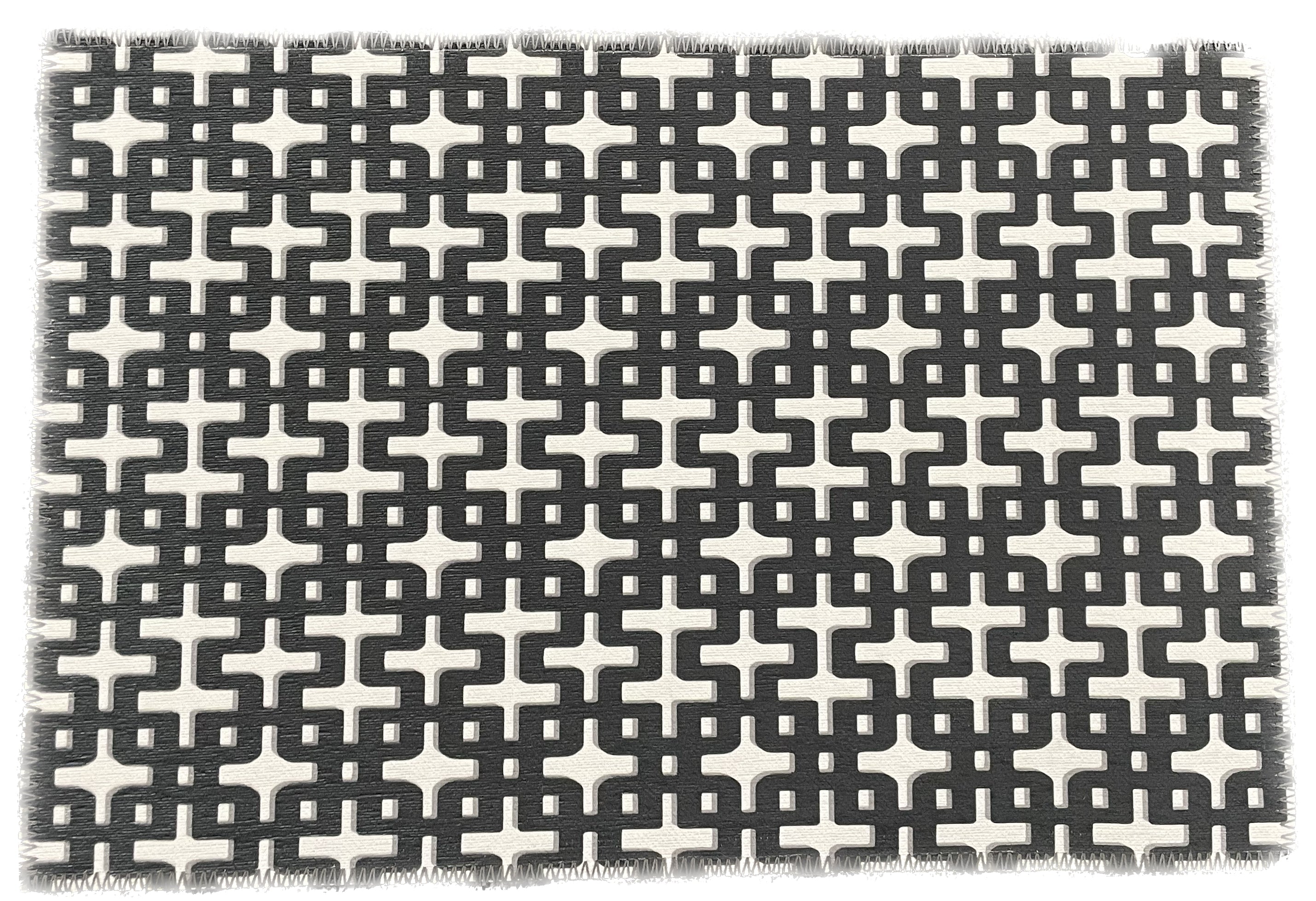 Chiang Mai Black White Chenille Washables Rug