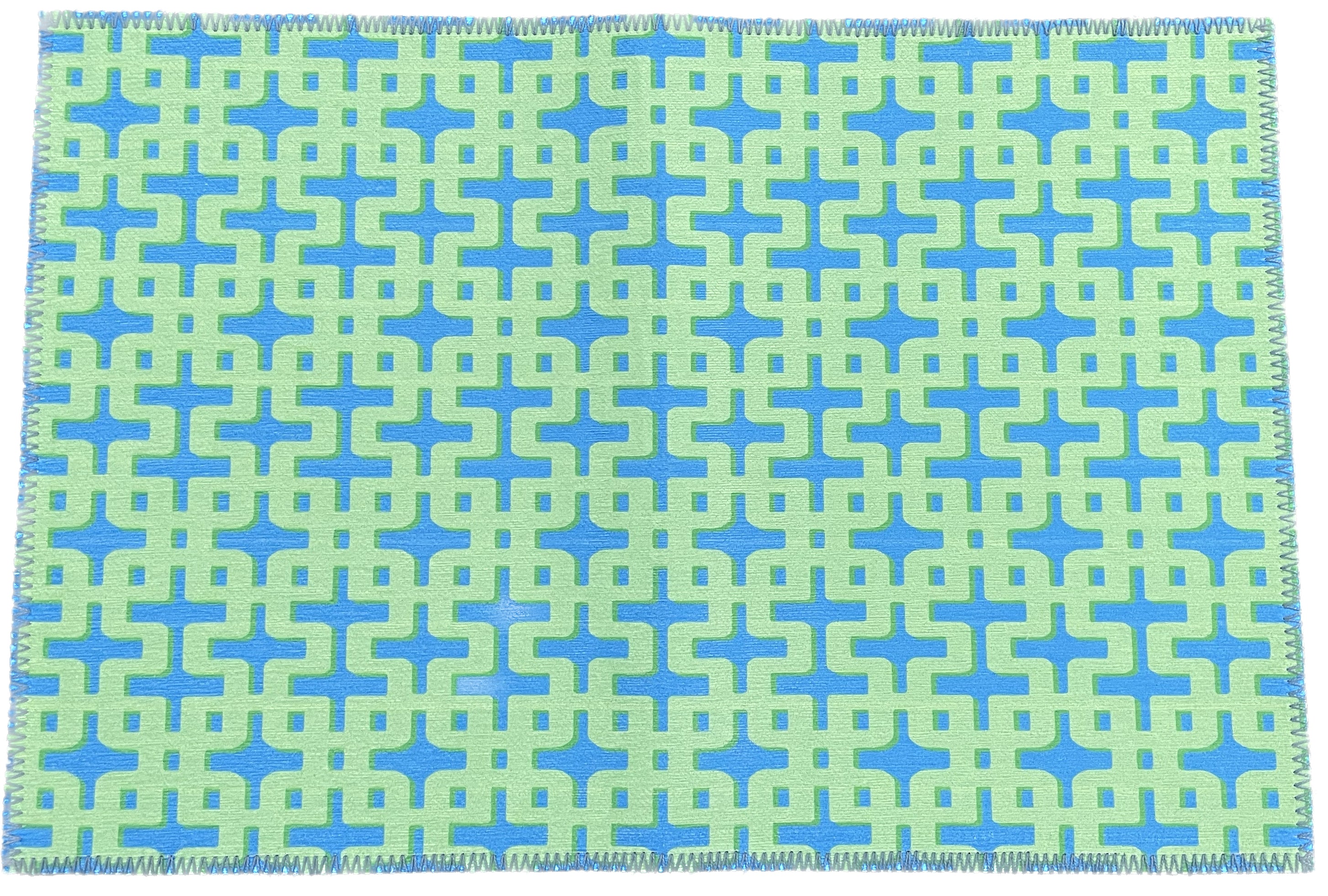 Chiang Mai Blue Cress Chenille Washables Rug