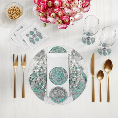 Chinois Cerulean 4" Dinner Napkins- nicolettemayer.com
