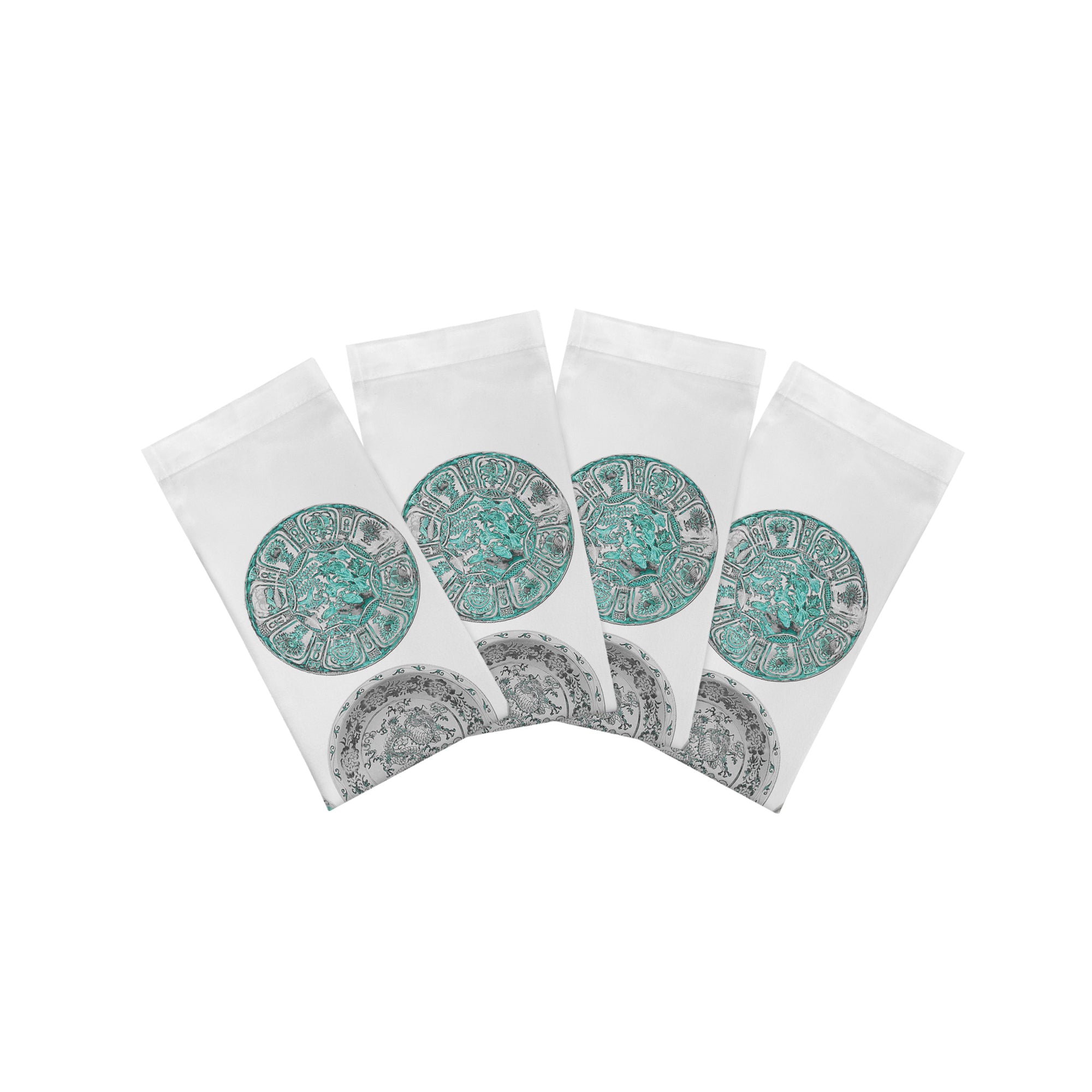 Chinois Cerulean 22" Cotton Sateen Dinner Napkins- nicolettemayer.com
