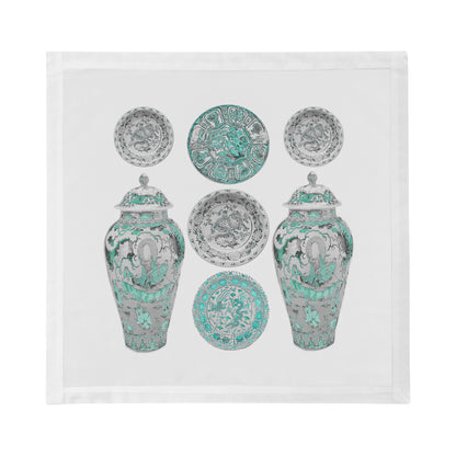 Chinois Cerulean 22" Cotton Sateen Dinner Napkins- nicolettemayer.com
