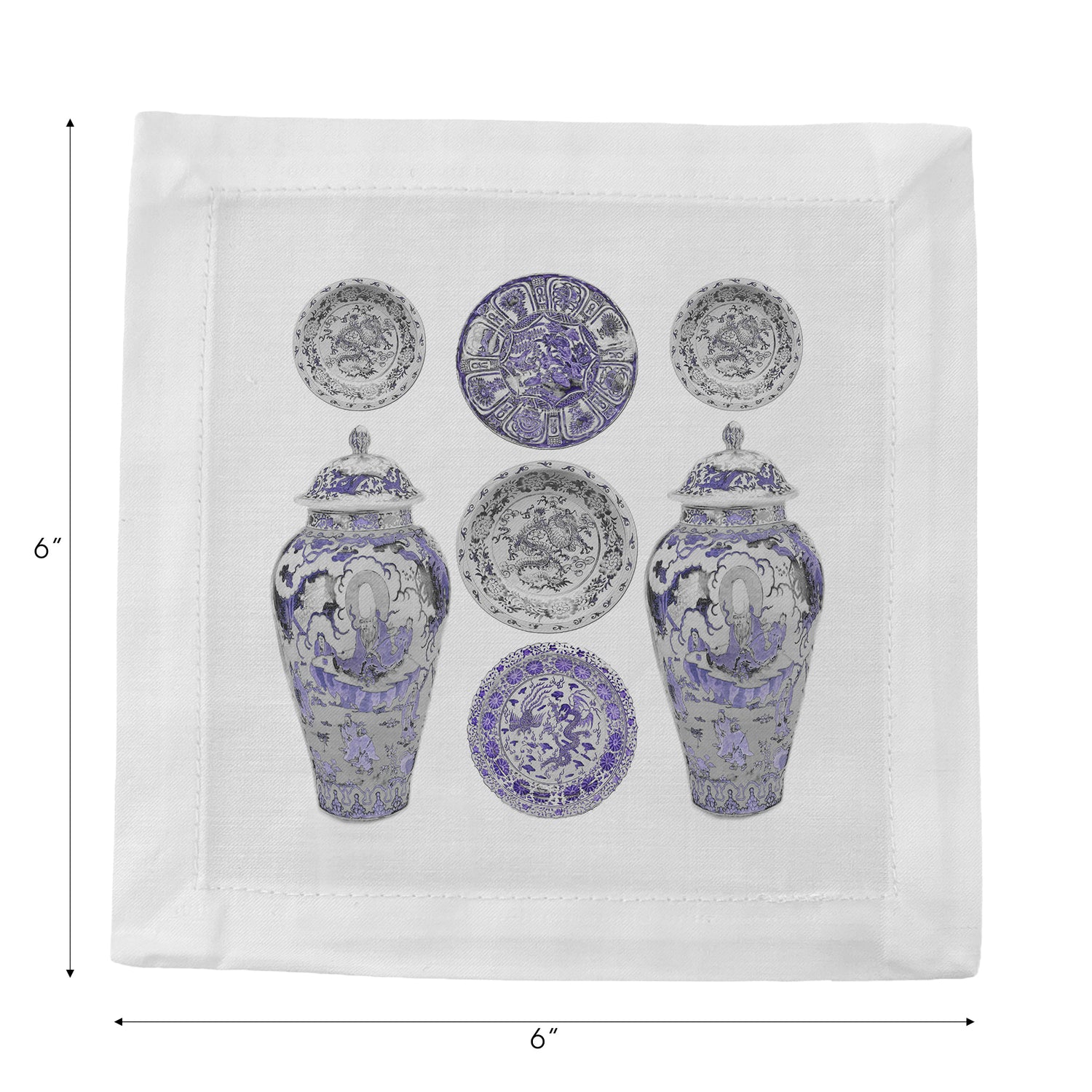 Chinois Lavender 6" Cocktail Napkins- nicolettemayer.com
