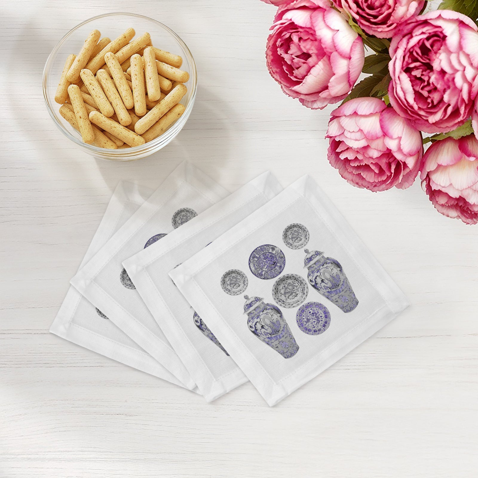 Chinois Lavender 6" Cocktail Napkins- nicolettemayer.com
