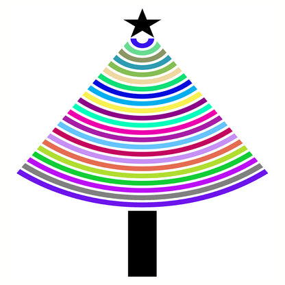 Christmas Tree Brights Vegan Leather Round Coasters