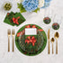 Christmas Wreath Moss 16" Round Pebble Placemats, Set of 4 - nicolettemayer.com
