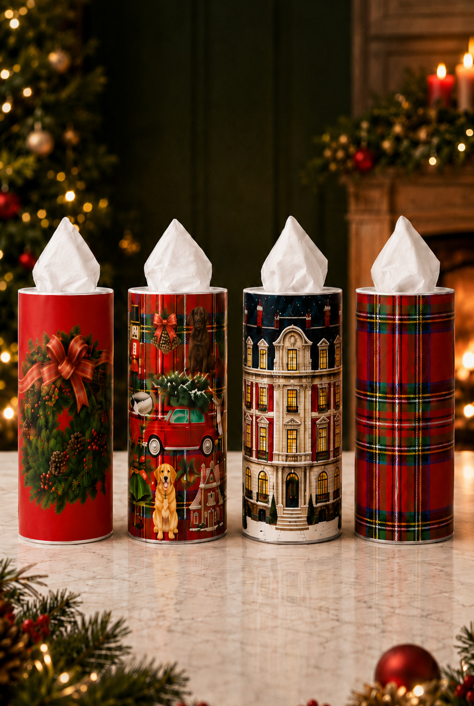 Christmas Tissue Boxes - Set of 4
