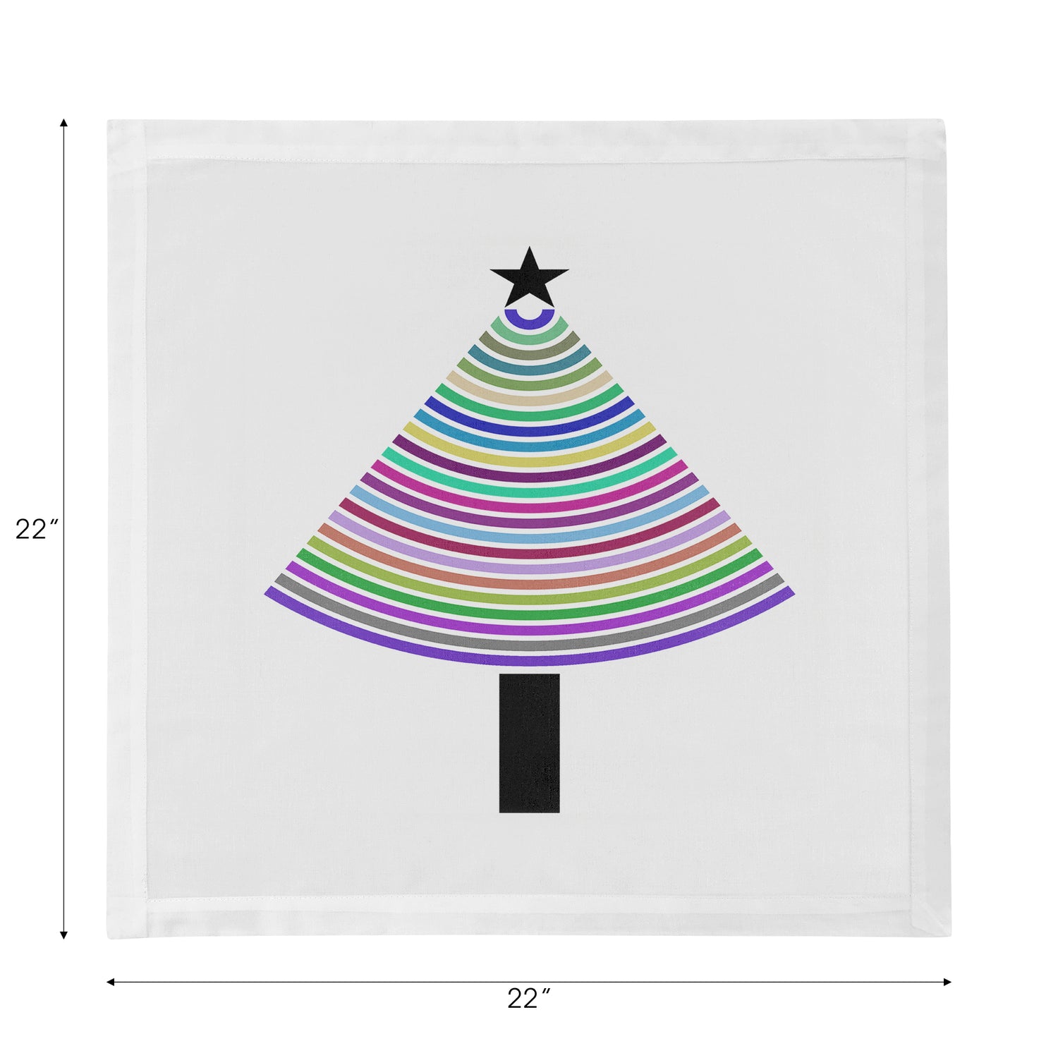 SERVIETTE DE TABLE À PAPIER À AJOURÉ, LOT DE 4, 55 cm x 55 cm, Motif sapin de Noël