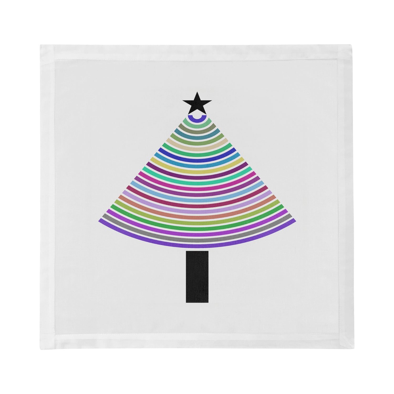 SERVIETTE DE TABLE À PAPIER À AJOURÉ, LOT DE 4, 55 cm x 55 cm, Motif sapin de Noël