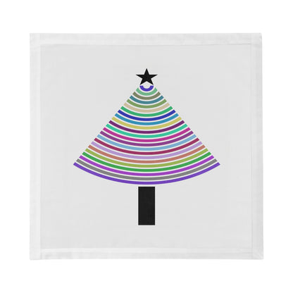 SERVIETTE DE TABLE À PAPIER À AJOURÉ, LOT DE 4, 55 cm x 55 cm, Motif sapin de Noël