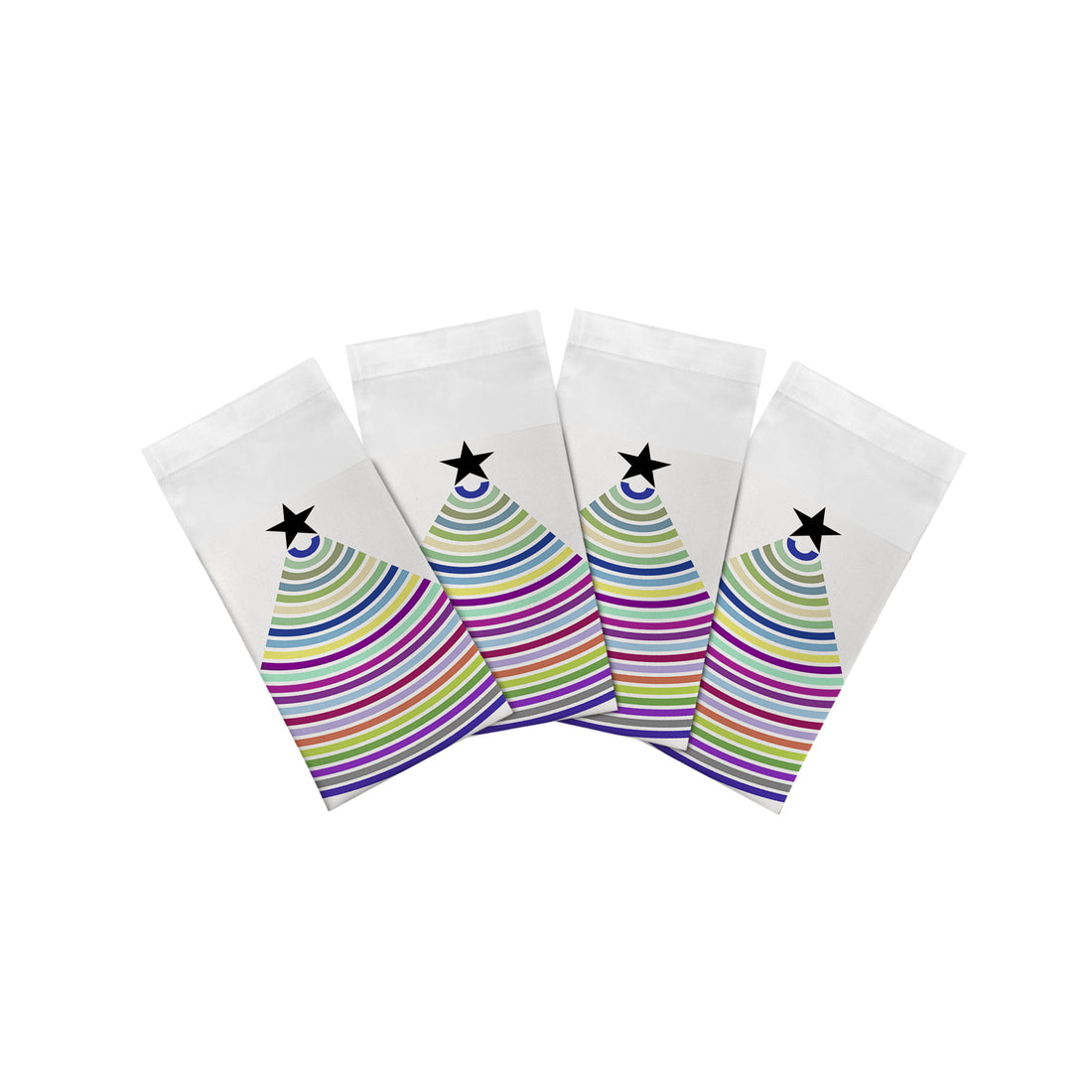 Christmas Tree Brights Cotton Sateen Dinner Napkins