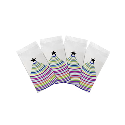 SERVIETTE DE TABLE À PAPIER À AJOURÉ, LOT DE 4, 55 cm x 55 cm, Motif sapin de Noël