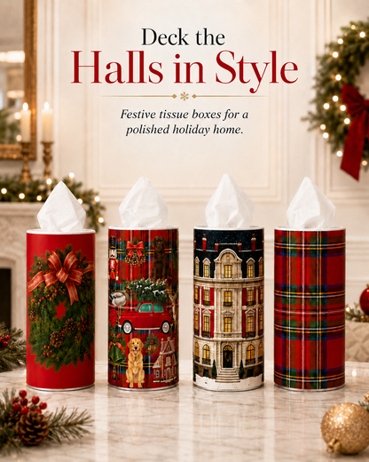 Christmas Tissue Boxes - Set of 4