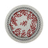 Christmas Berries Red White Round Beaded Placemat Smooth - nicolettemayer.com