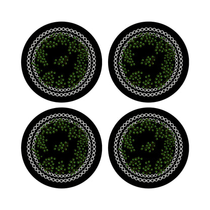 Christmas Berries Vegan Leather Round Pebble Placemat