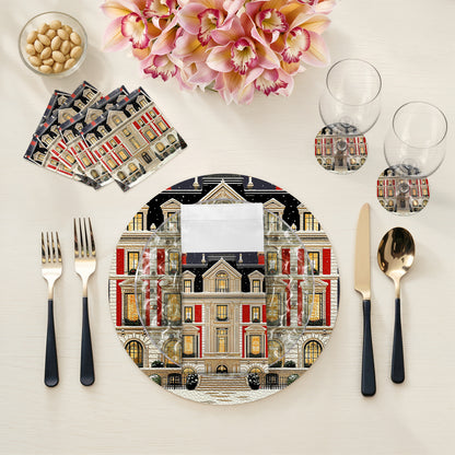 Christmas On Fifth Avenue Cotton Sateen Cocktail Napkins